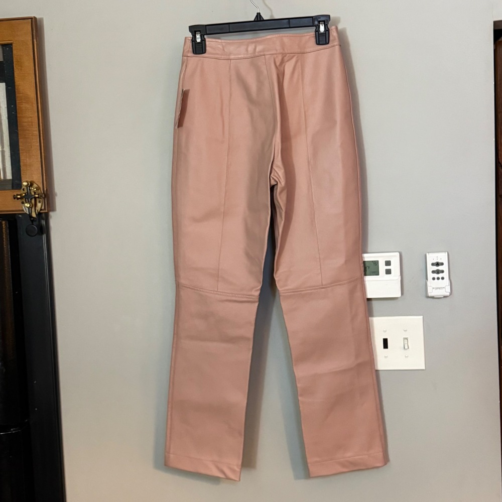 Wilsons Leather Pink Faux Leather Vest Pants Set Women's‎ Two Piece Outfit - Picture 6 of 16